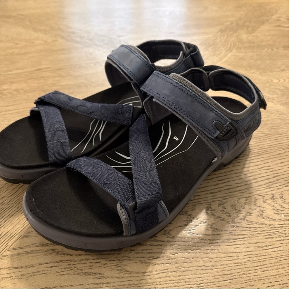ECCO Yucatan Coast Men's Sports Sandals-Blue-46 / 12-12.5